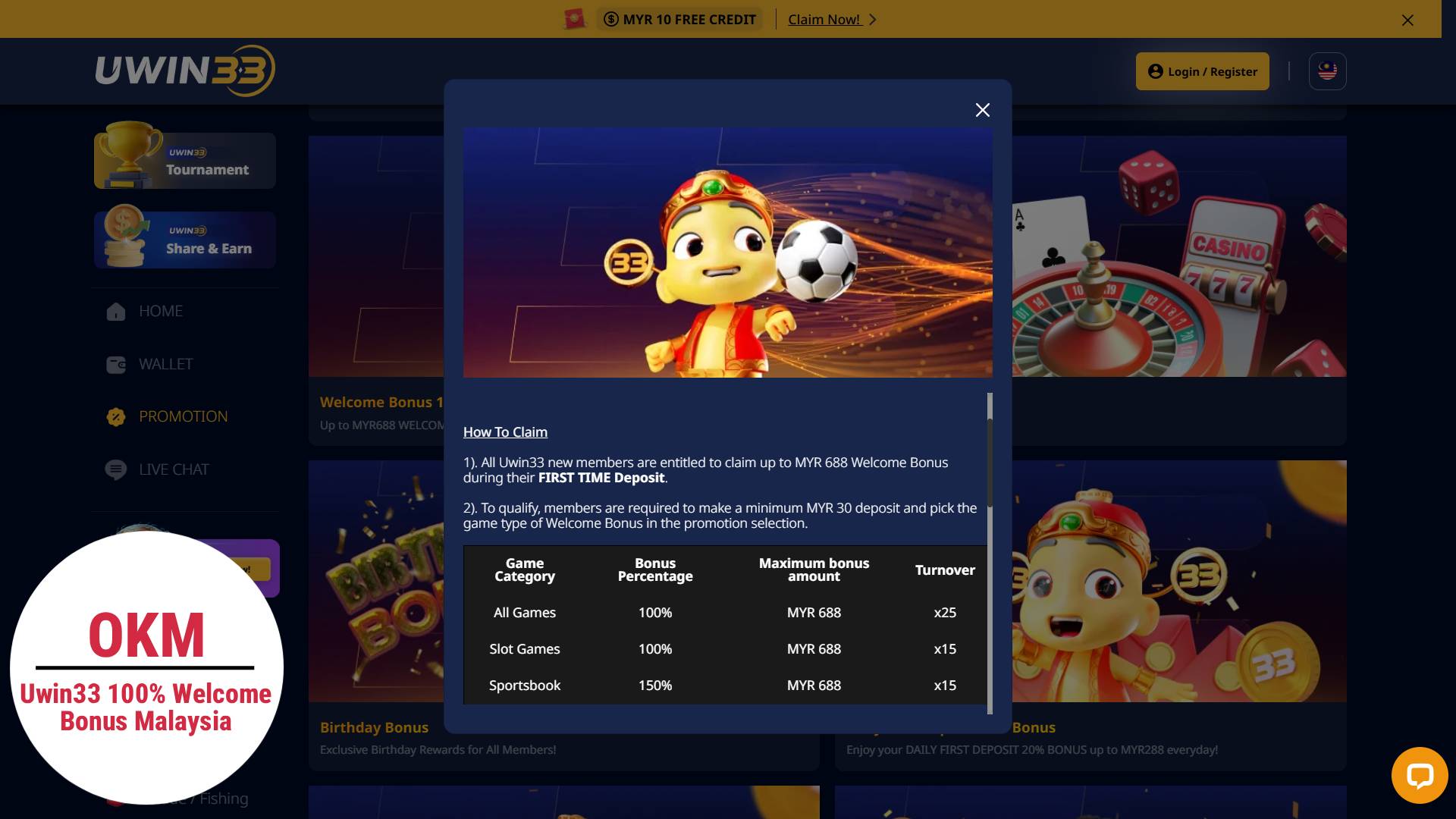 100 welcome bonus slot Malaysia