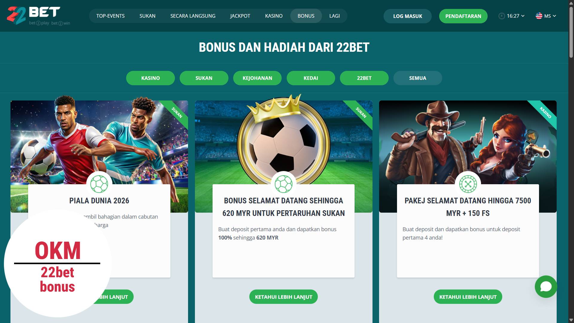22bet casino bonus