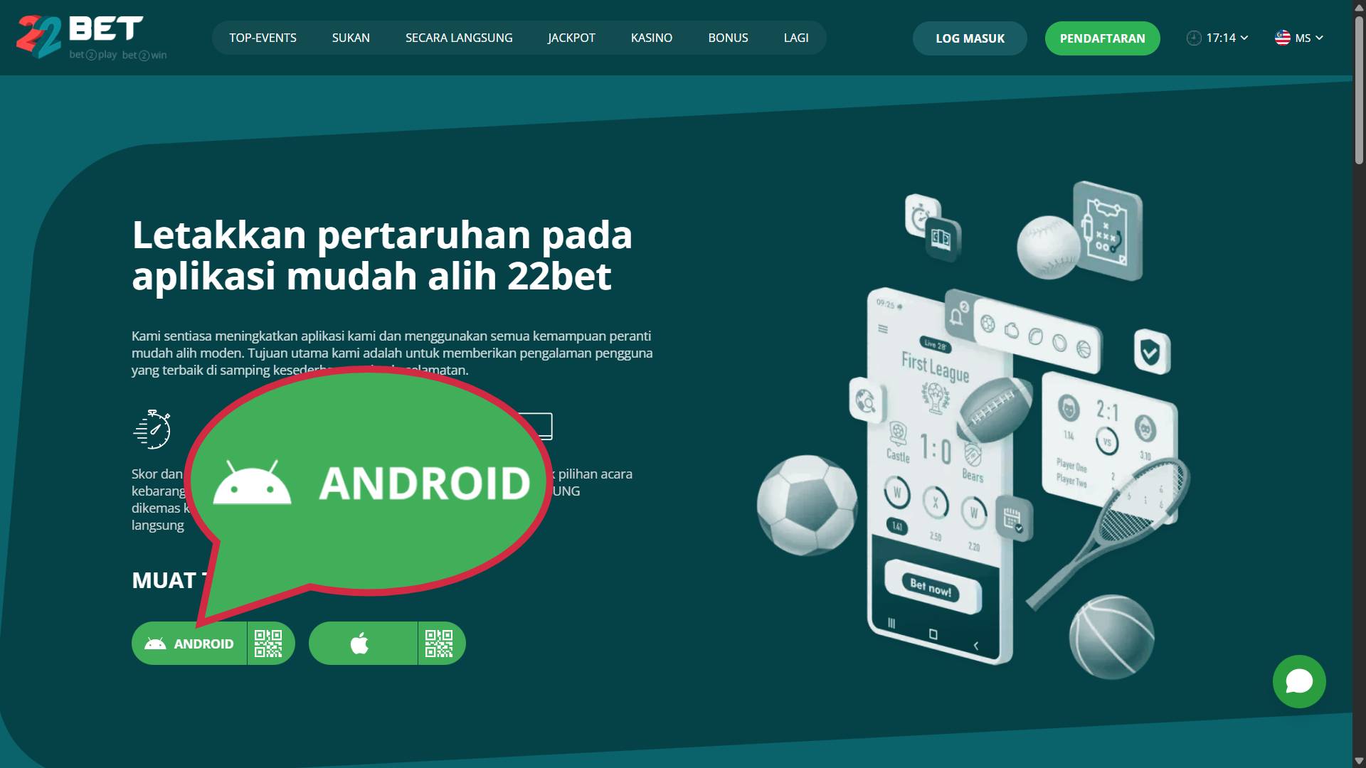 22bet download app android