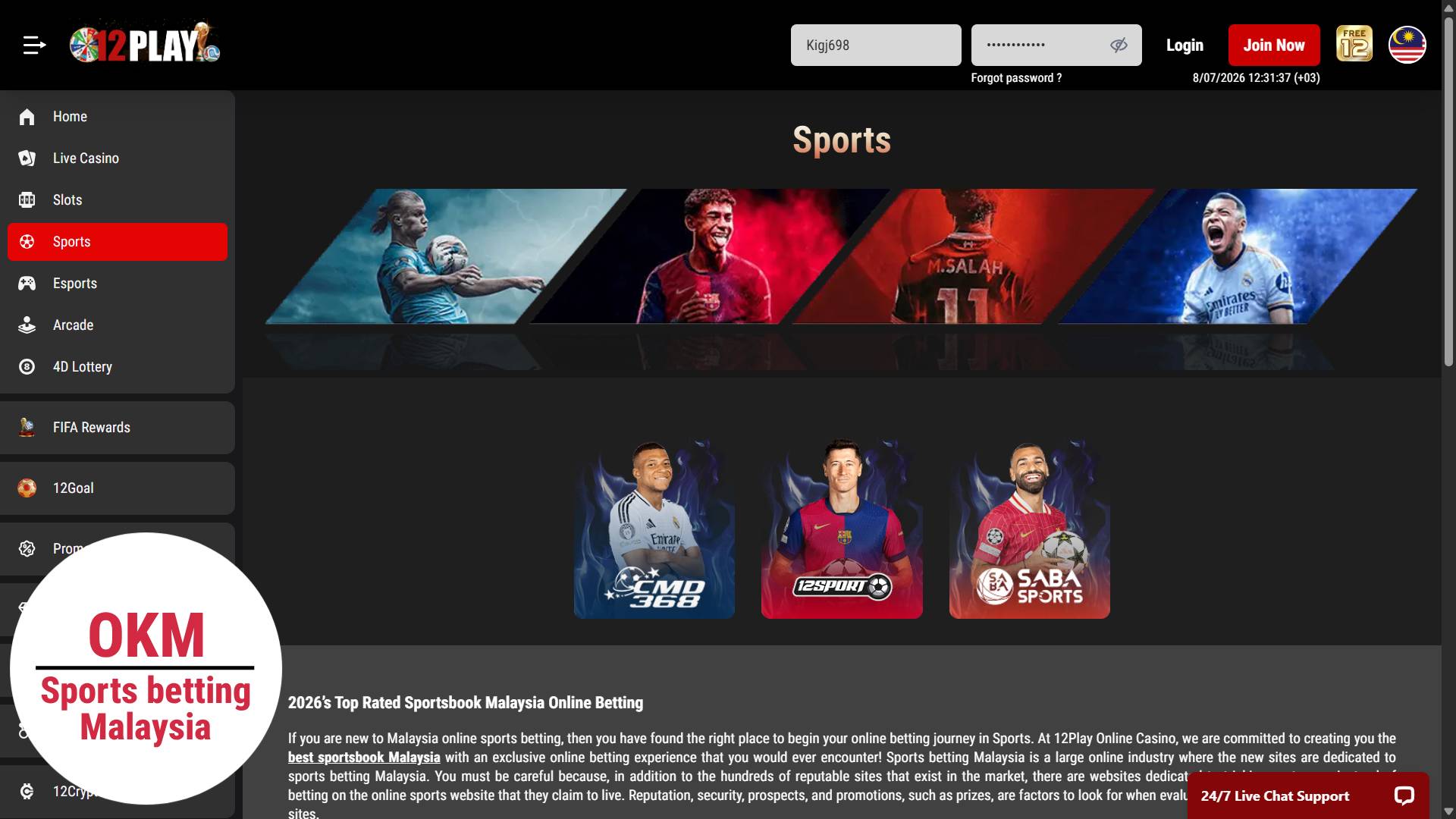 12play Casino - Online Betting