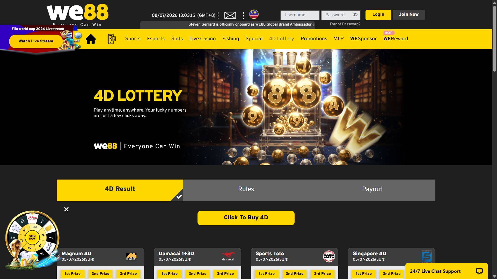 4D Online Betting
