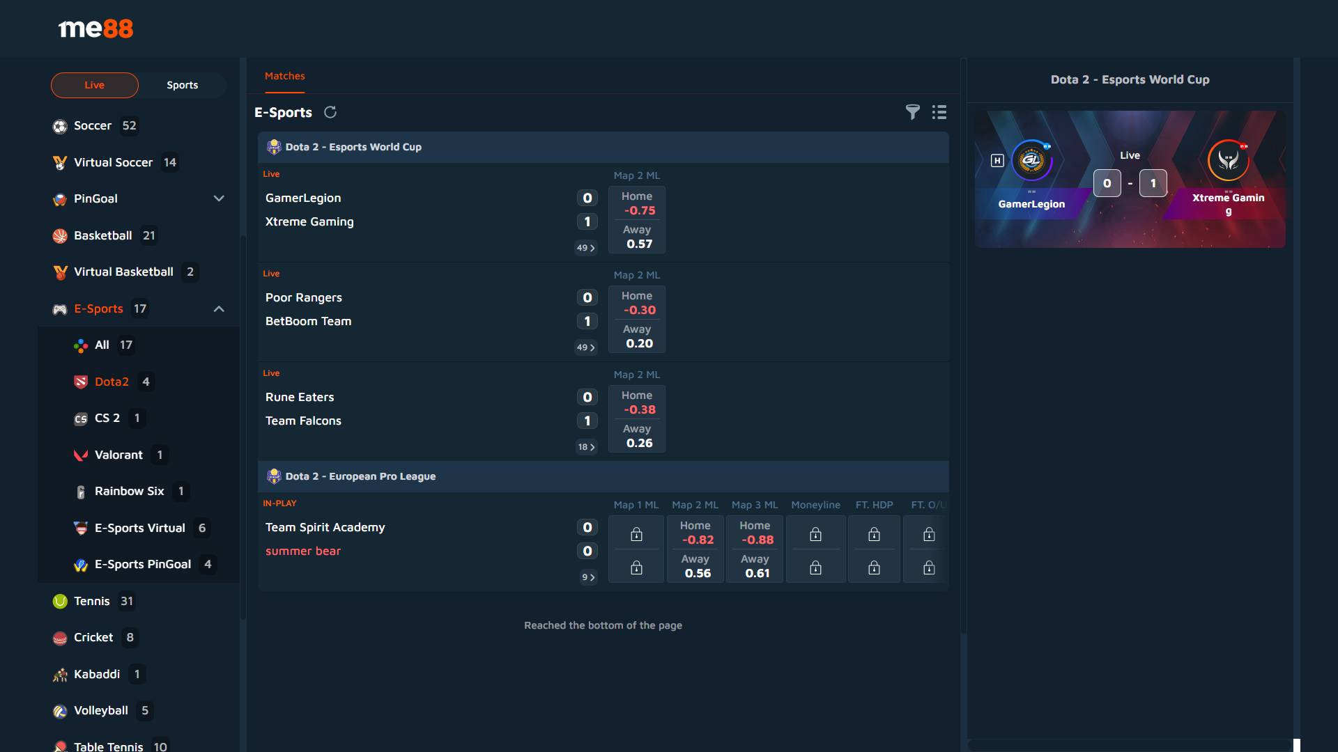 Dota 2 online betting