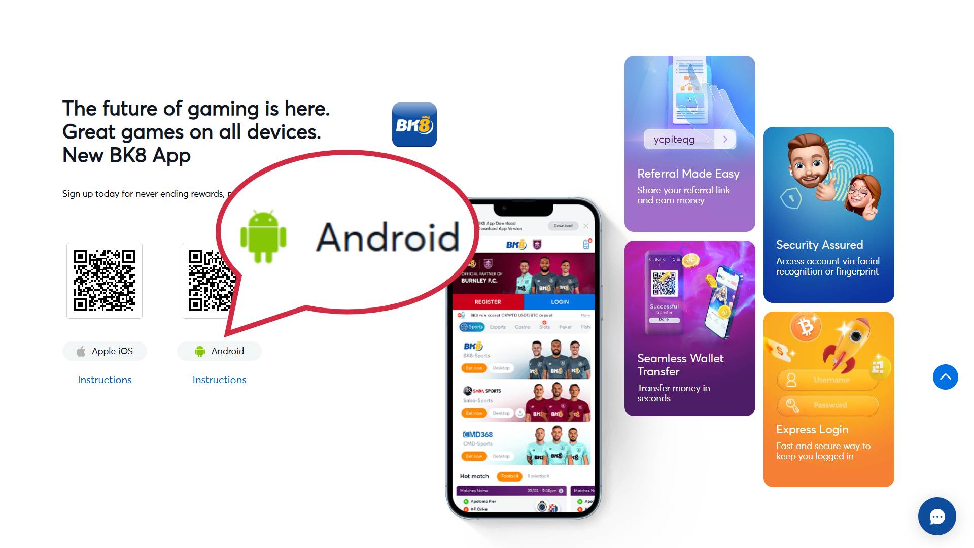 BK8 download apk for Android