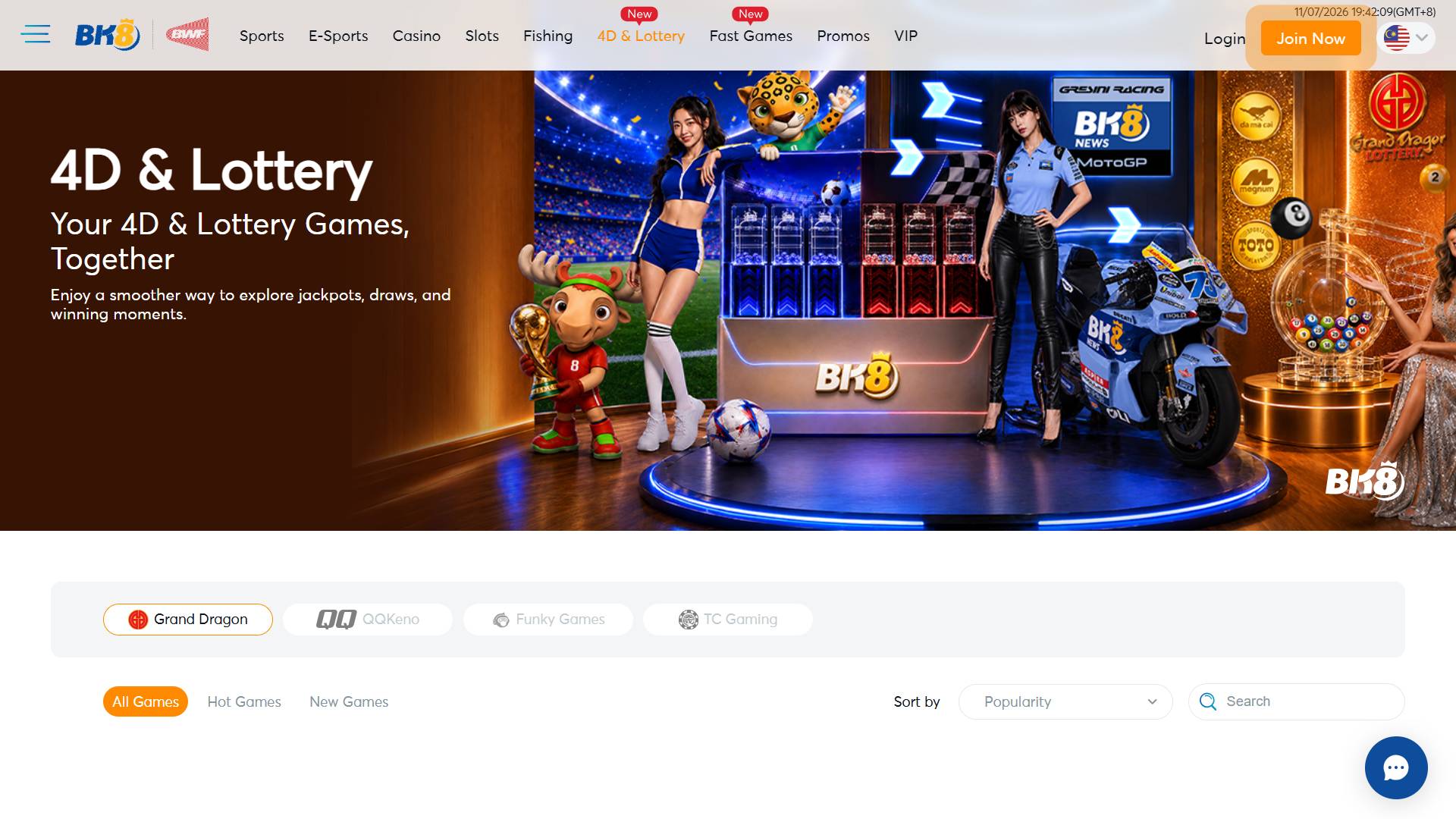 BK8 Malaysia casino lottery
