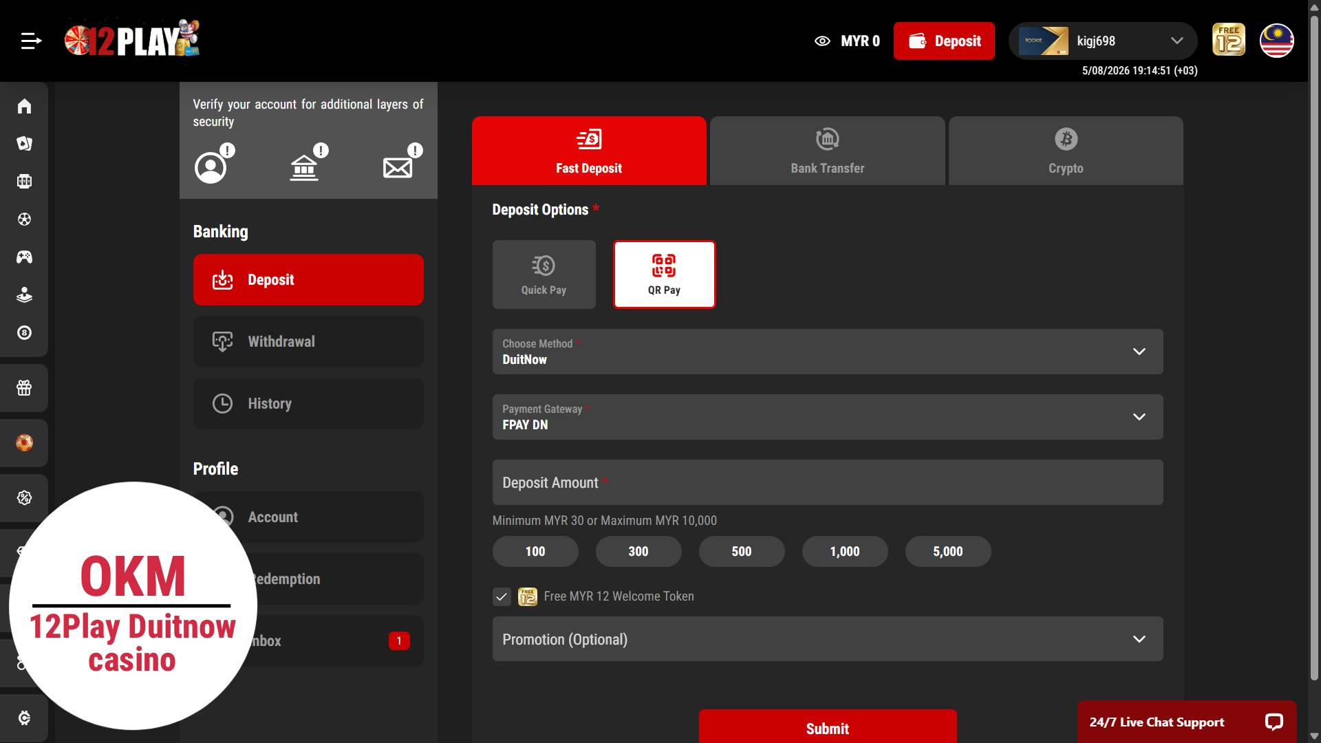 12play Duitnow online casino
