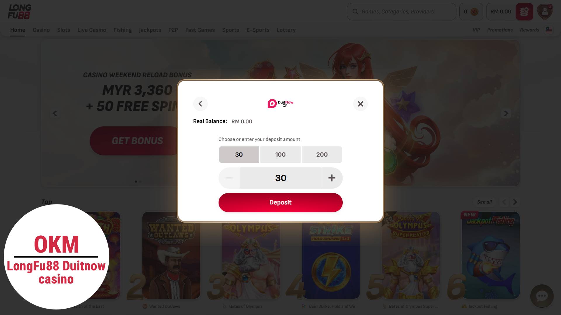 Longfu88 Duitnow eWallet casino