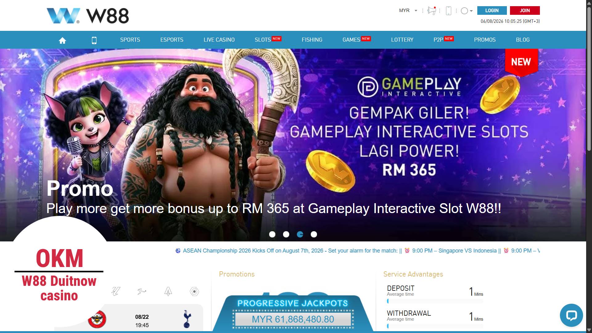 W88 online casino Duitnow