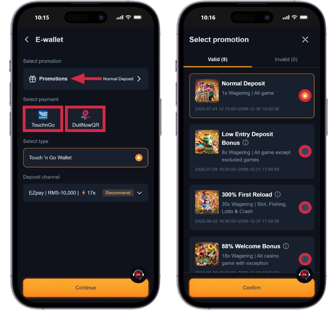 Exclusive rewards at e wallet casino online