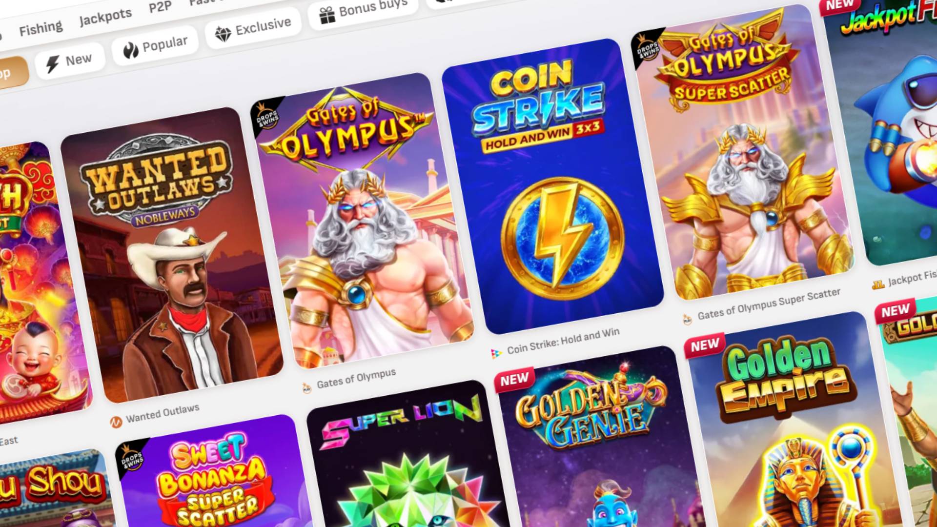 Games available at ewallet online casinos in Malaysia