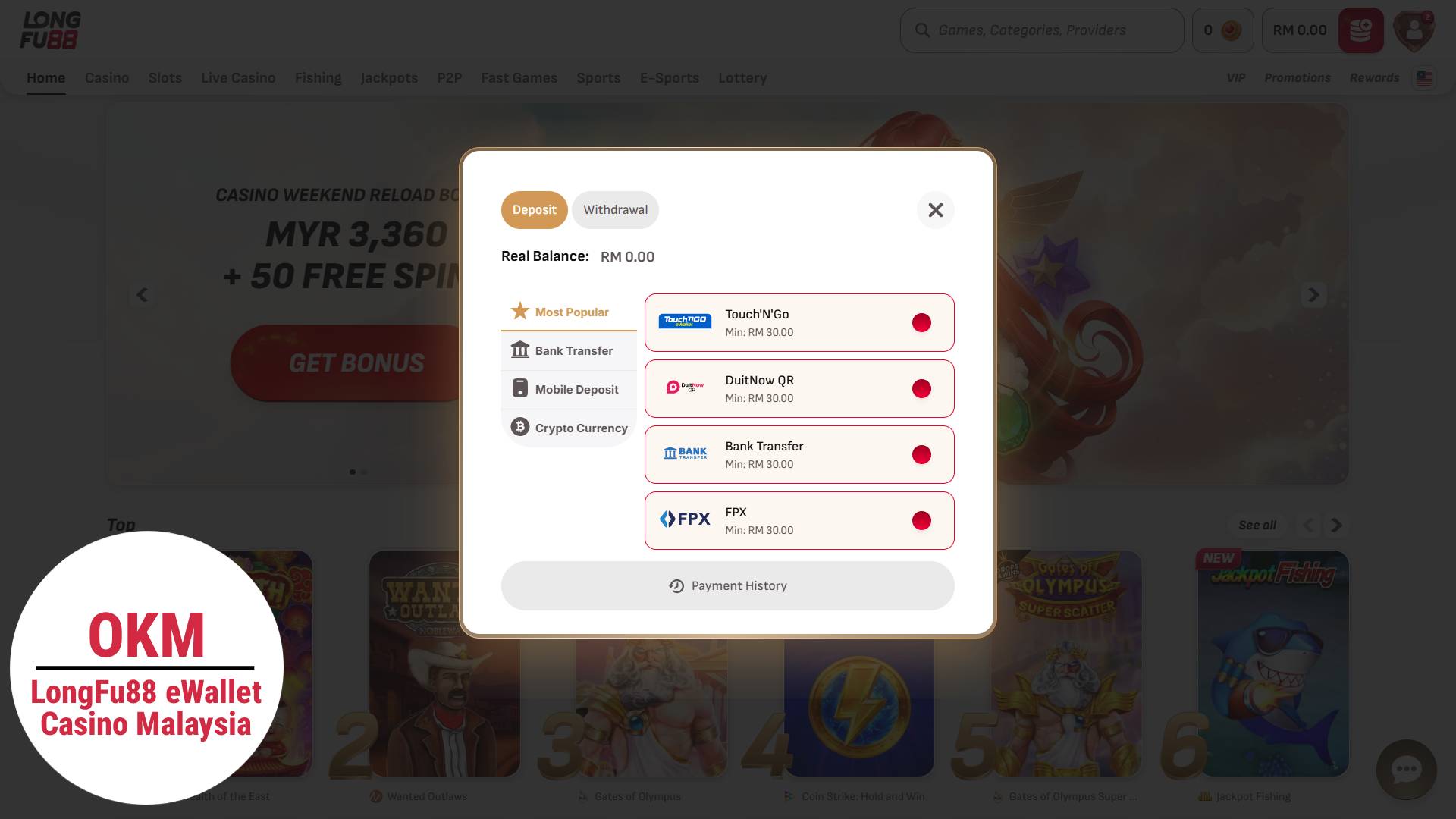 LongDu88 online casino eWallet