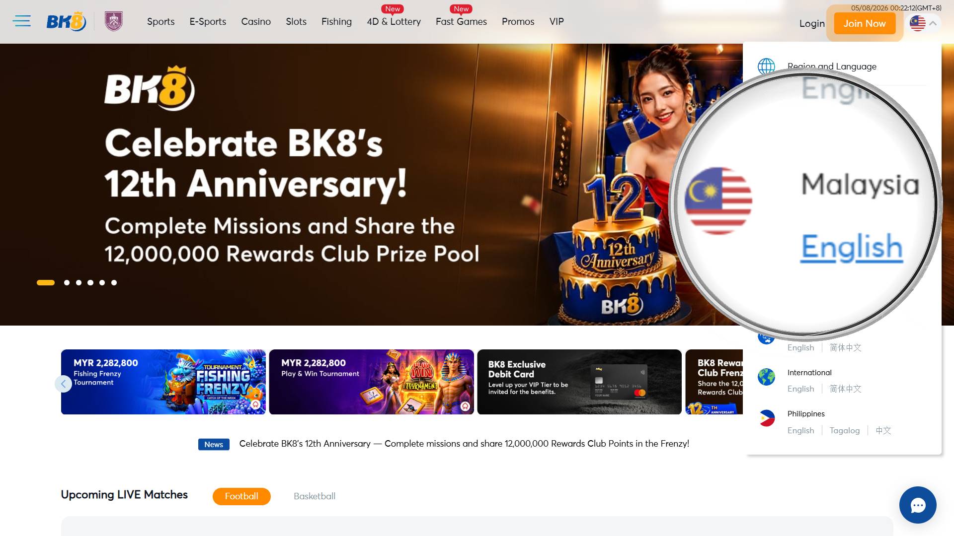 Acceptance of Malaysian players in free bet casino