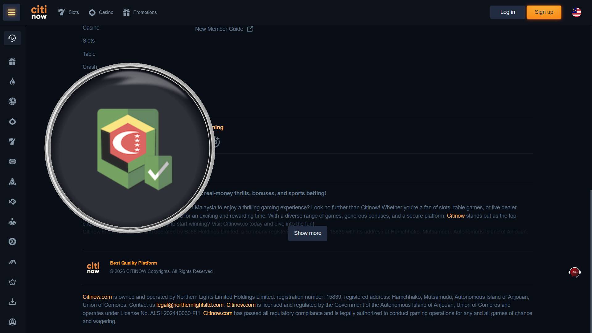 Anjouan licence in trusted online casino Malaysia