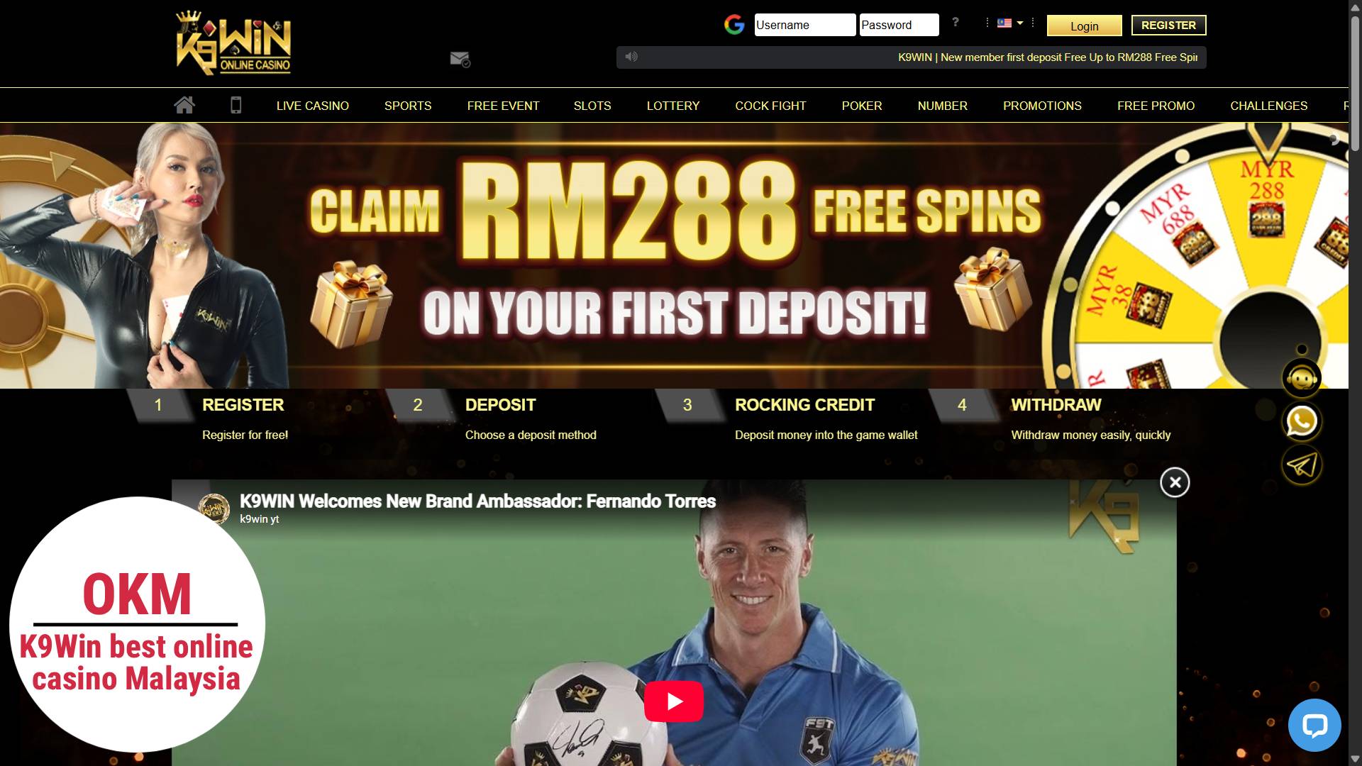 K9win best online casino Malaysia