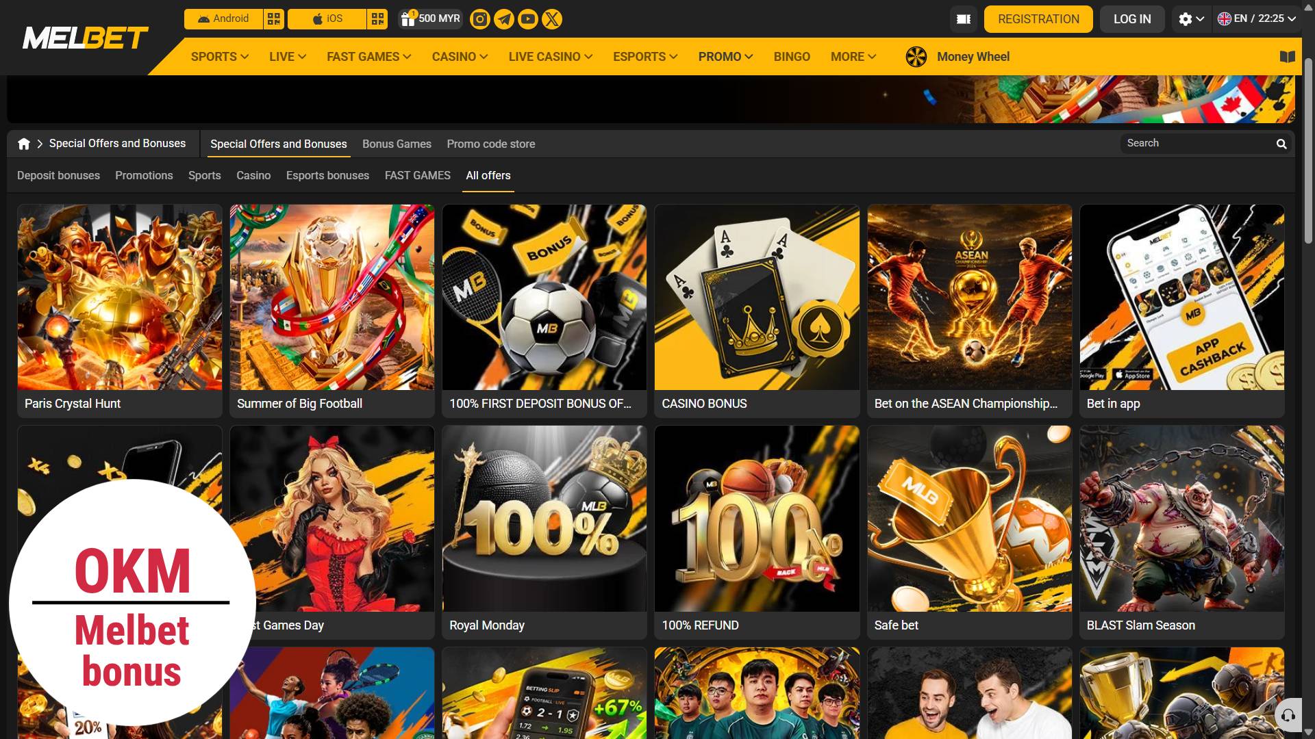 Melbet online casino bonus