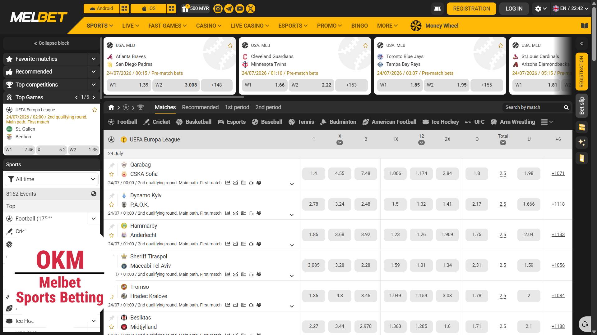 Melbet sports betting