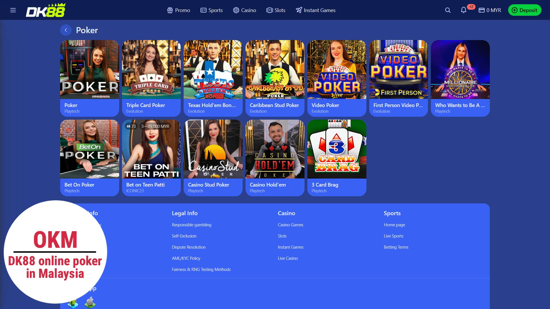 DK88 online poker in Malaysia