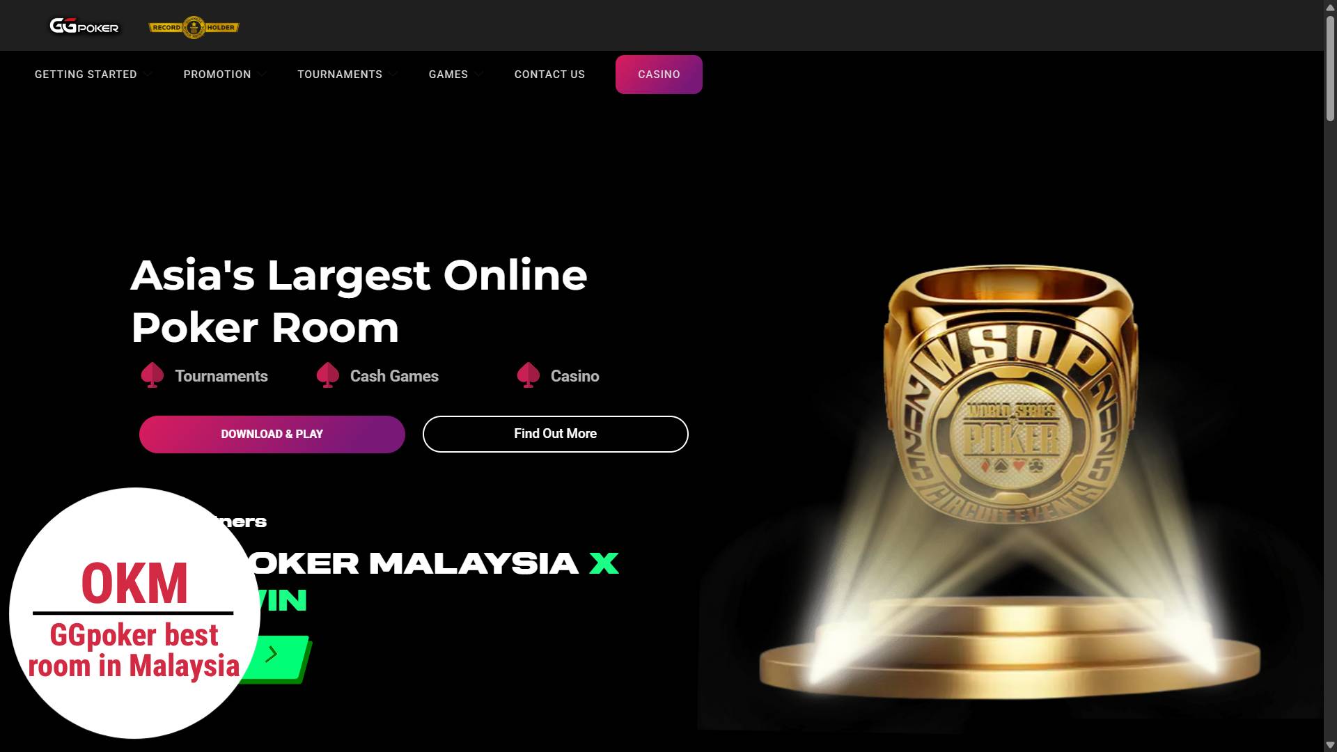 GGpoker best online poker sites Malaysia