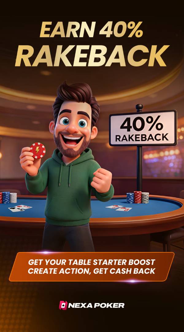 Rakeback bonus in online poker site