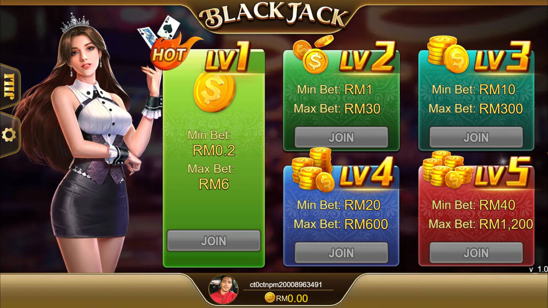 blackjack with minimum bets