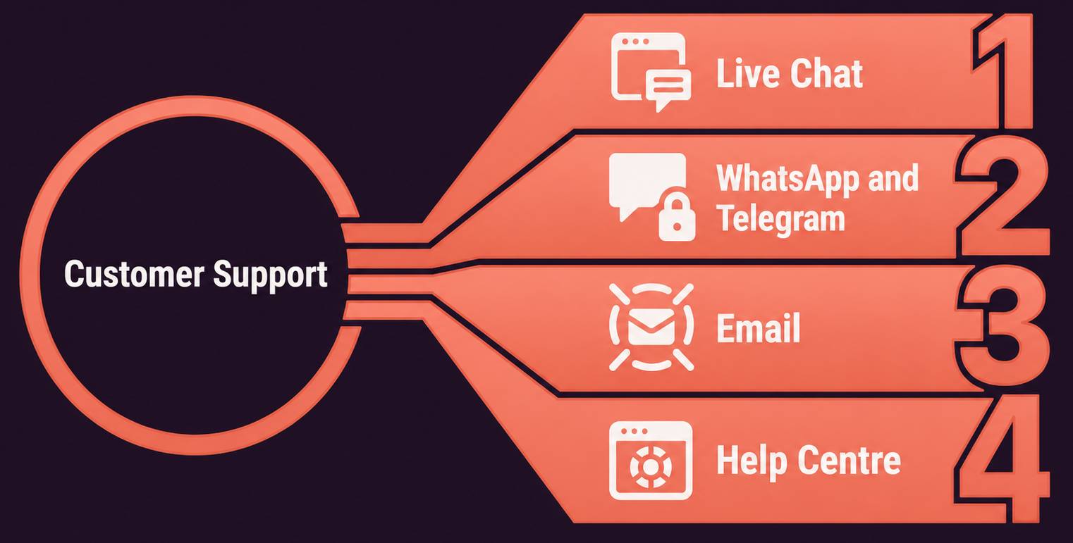Customer support at a casino with a minimum deposit of 20 rm
