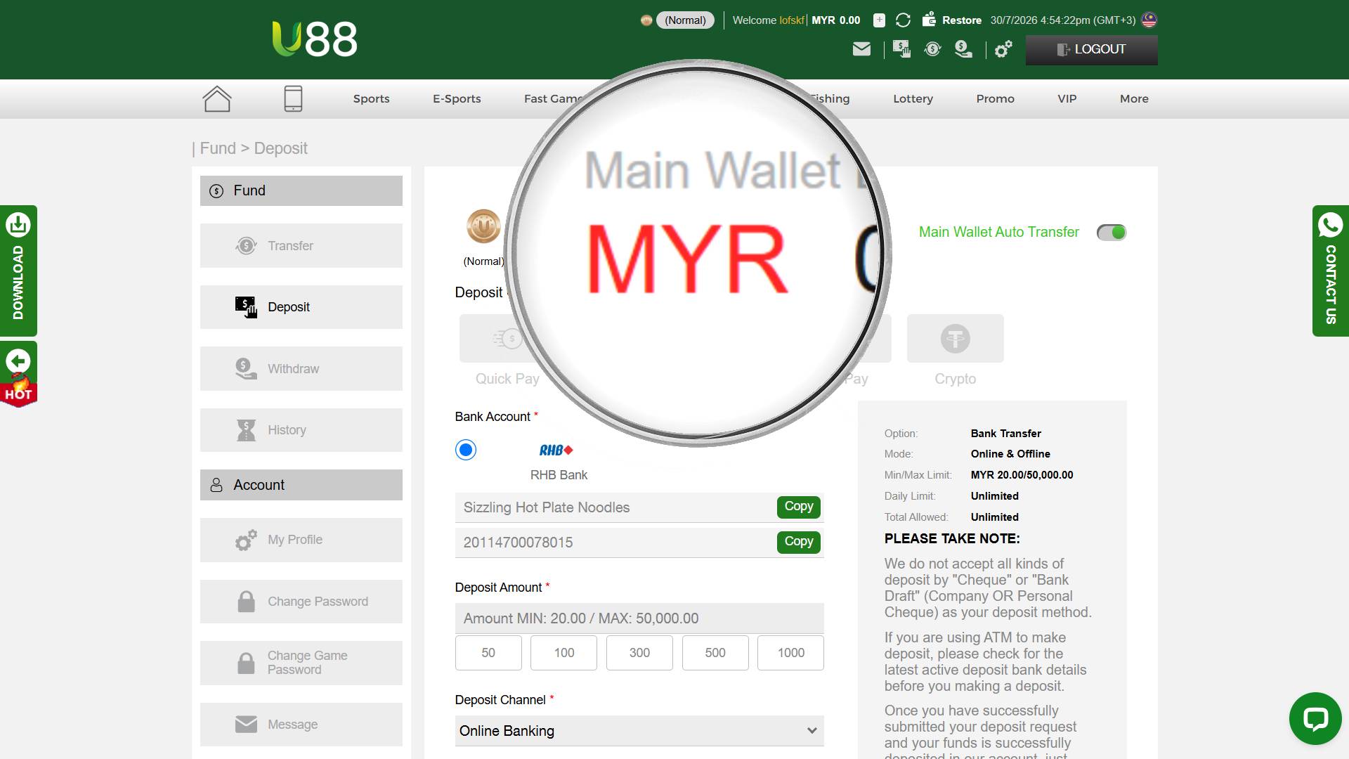 MYR support in online casino Malaysia