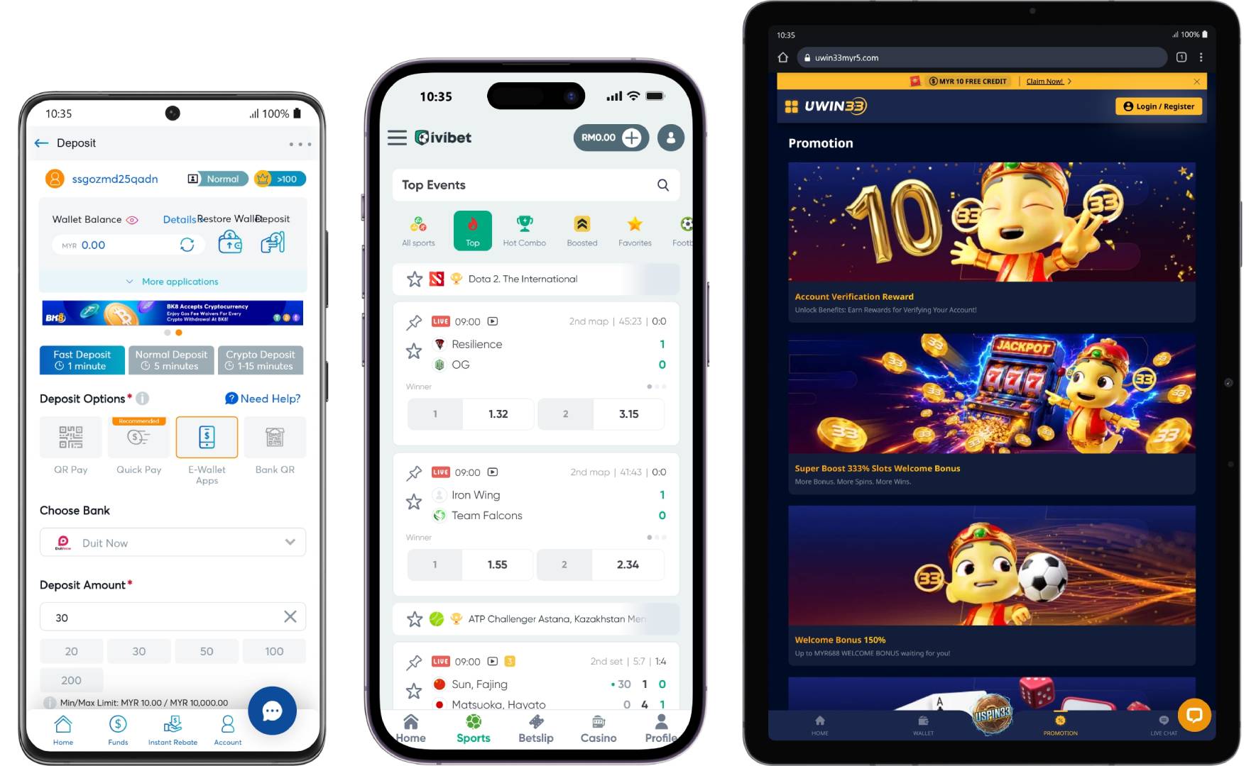 Casinos with a minimum deposit of 30 rm on your mobile phone