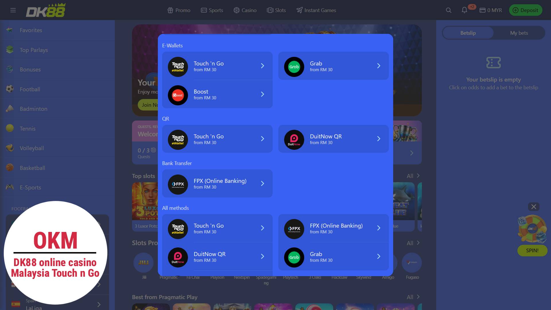 DK88 TNG eWallet online casino