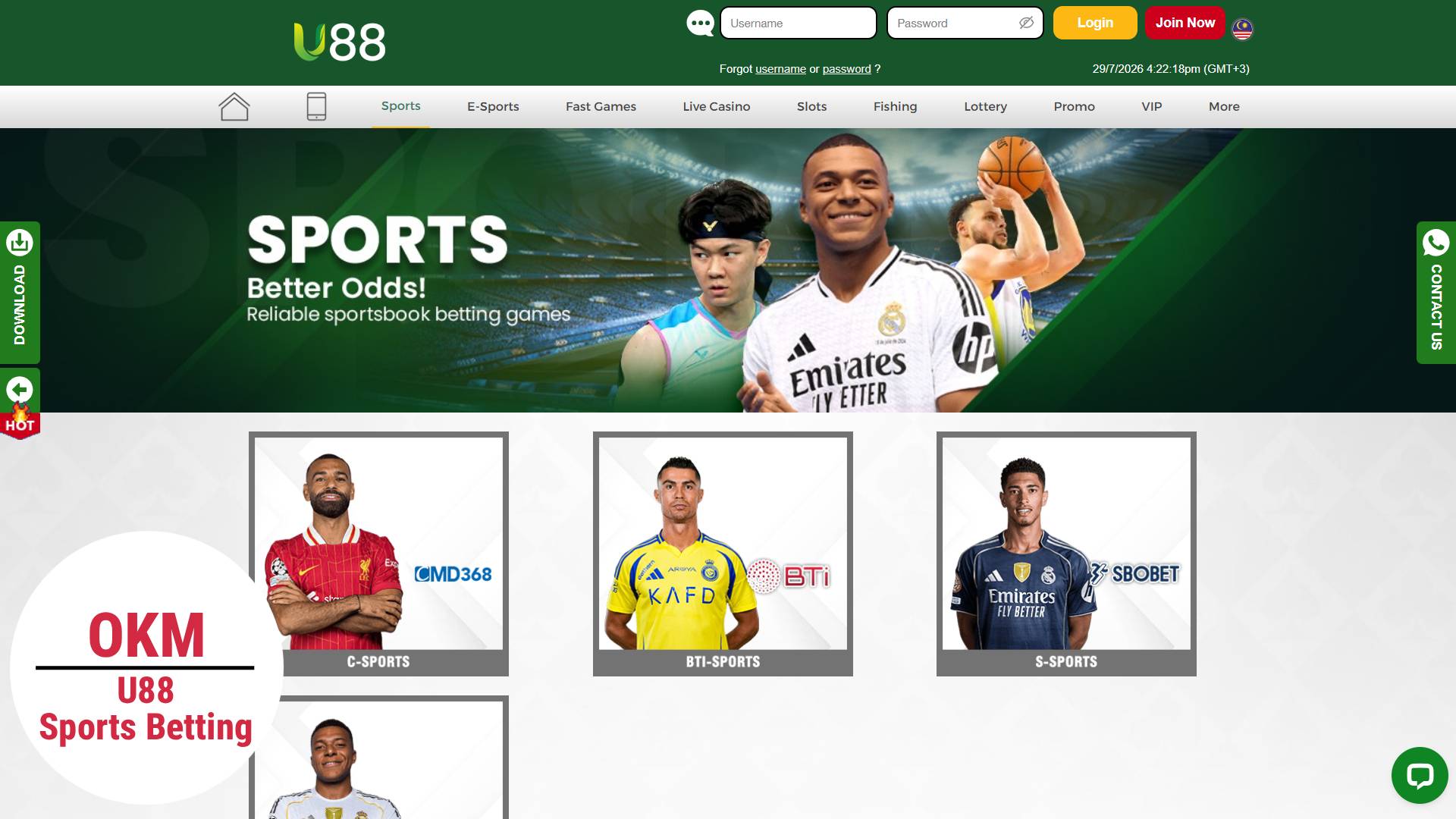 u88 sports betting Malaysia