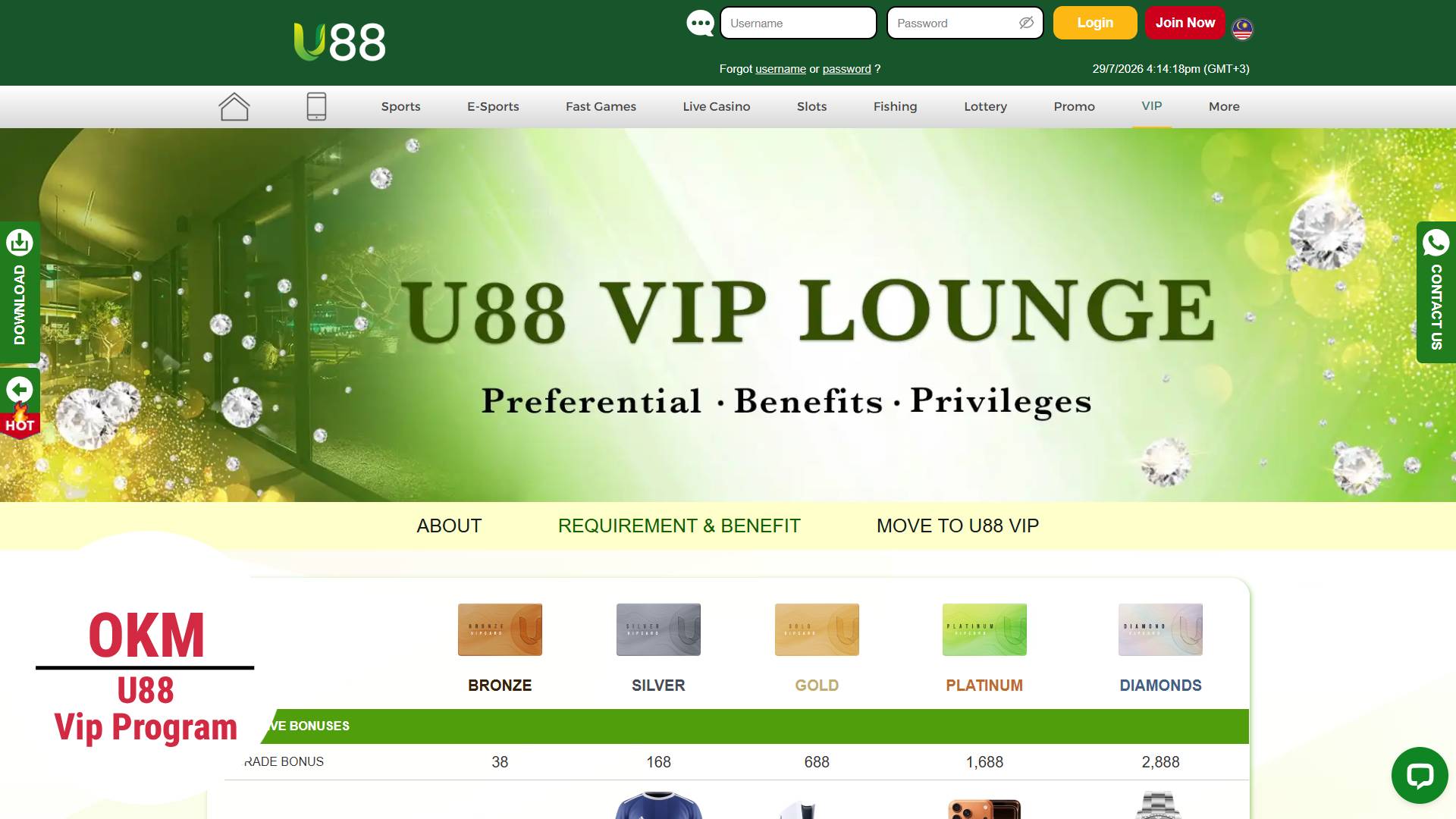 u88 VIP program casino