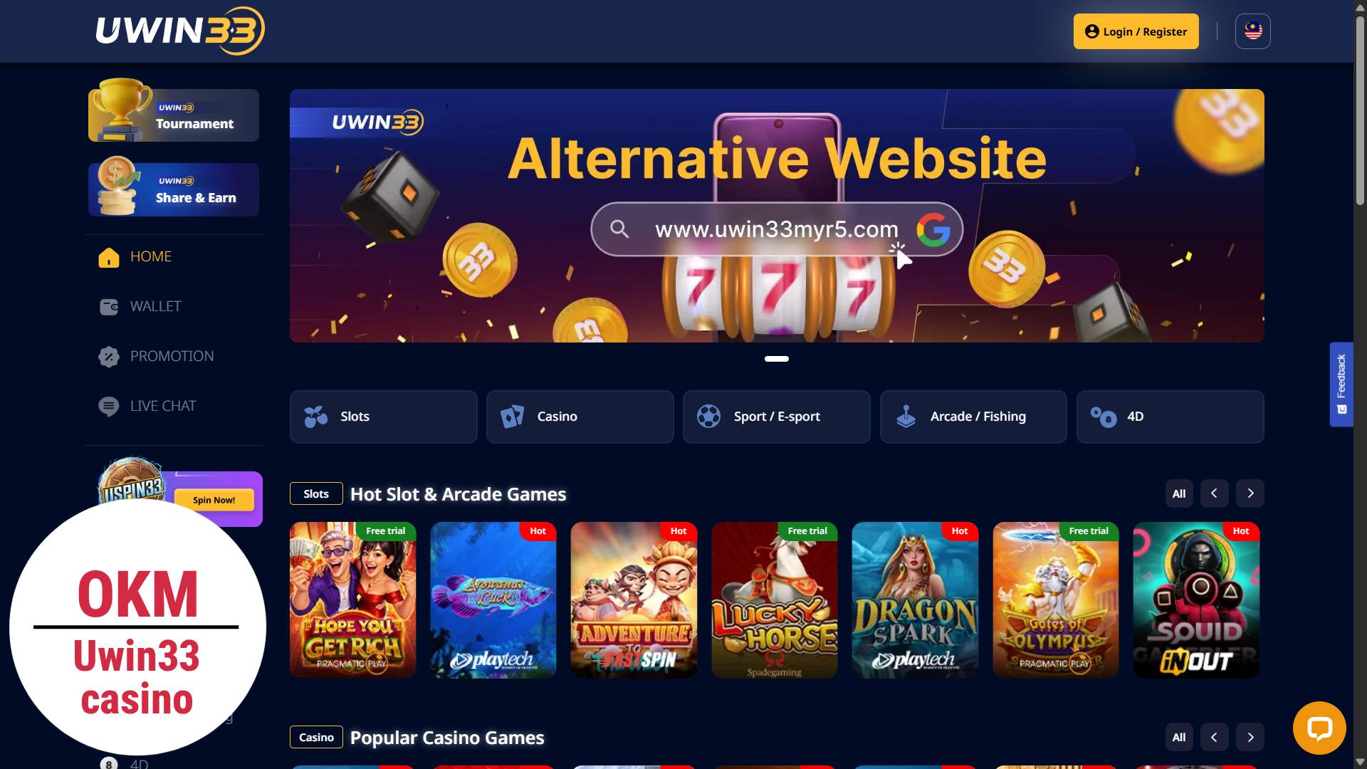 Uwin33 casino Malaysia