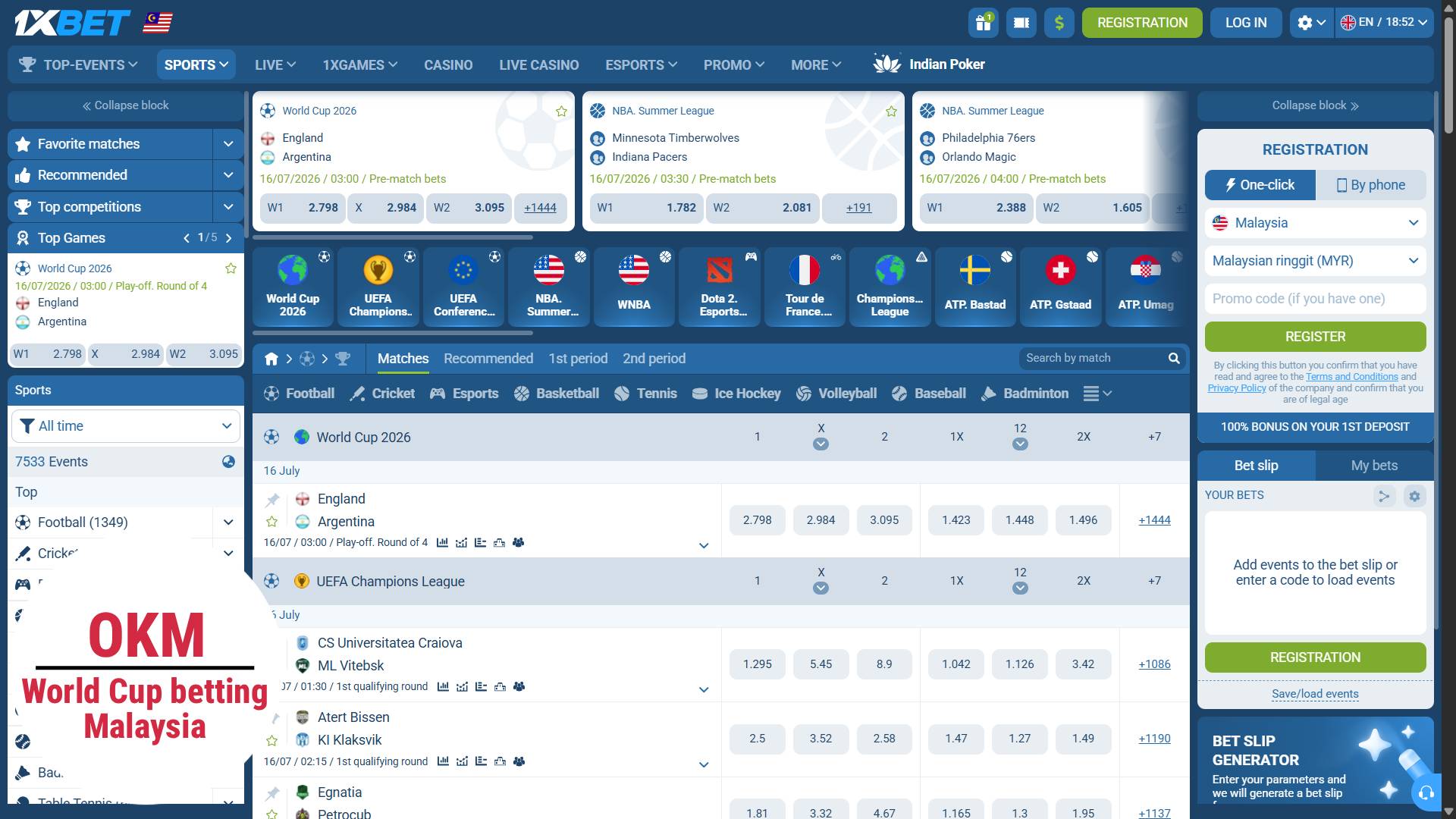 1xbet casino world cup betting