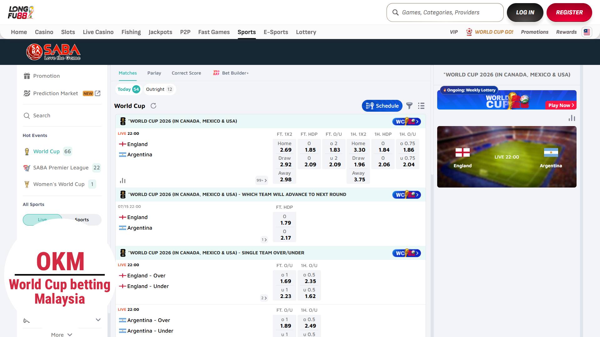 LongFu88 casino world cup betting