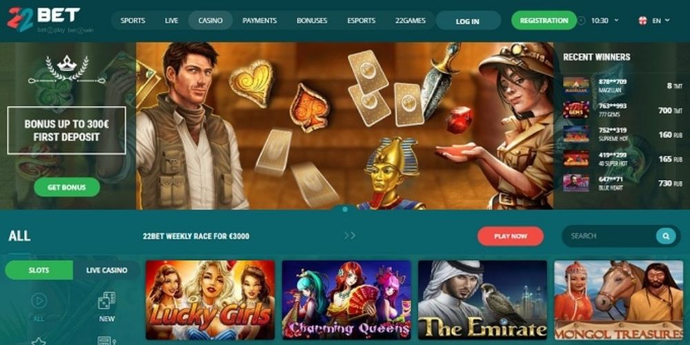 22 bet casino games